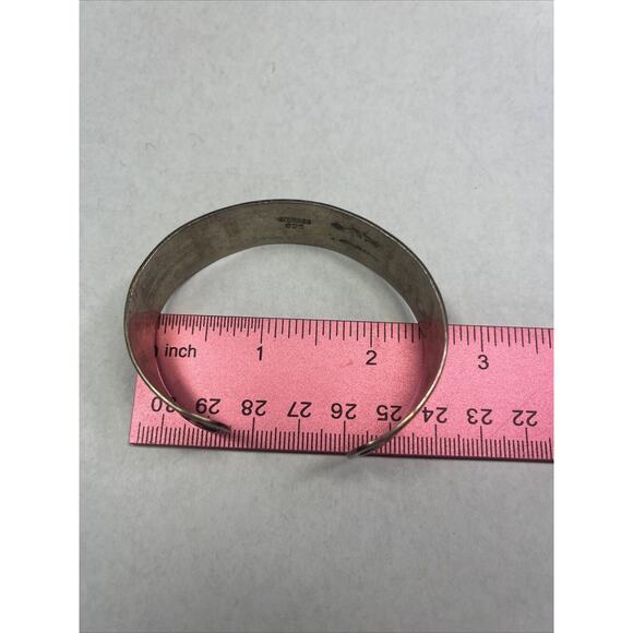 Vintage Sterling Silver 925 ECUADOR signed Cuff Bangle Story Teller Bracelet - Picture 12 of 12